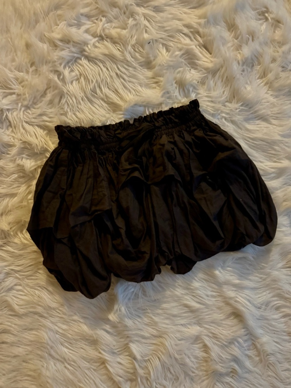 All Saints brown capella cotton bubble skirt